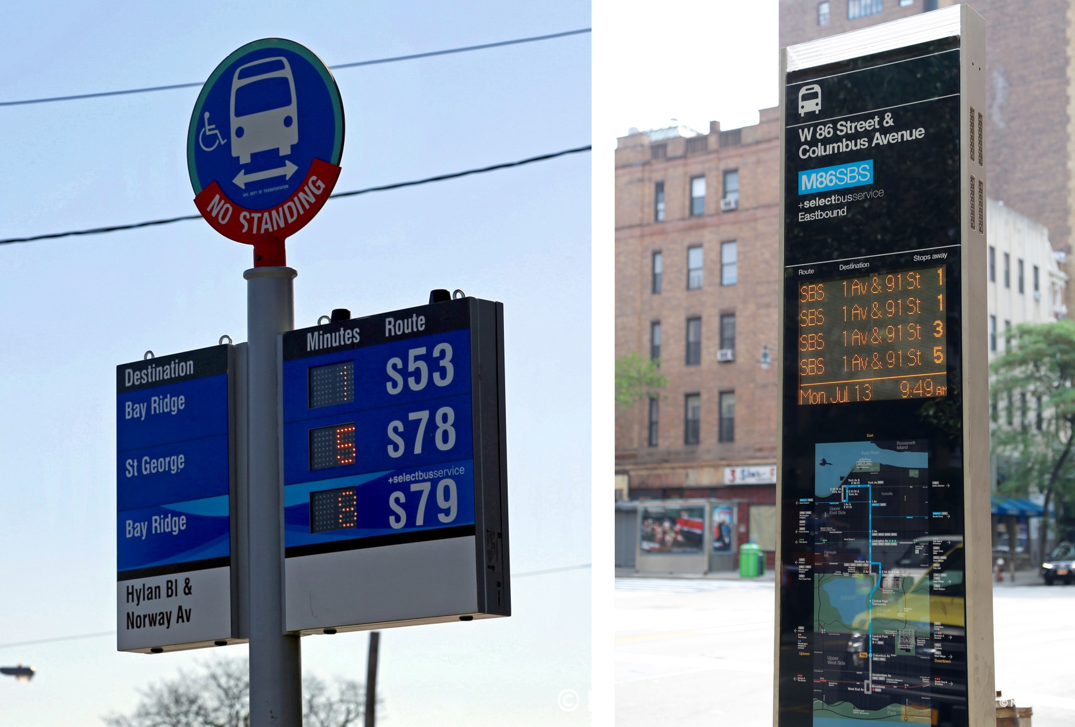 Bus Arrival Sign NYC311